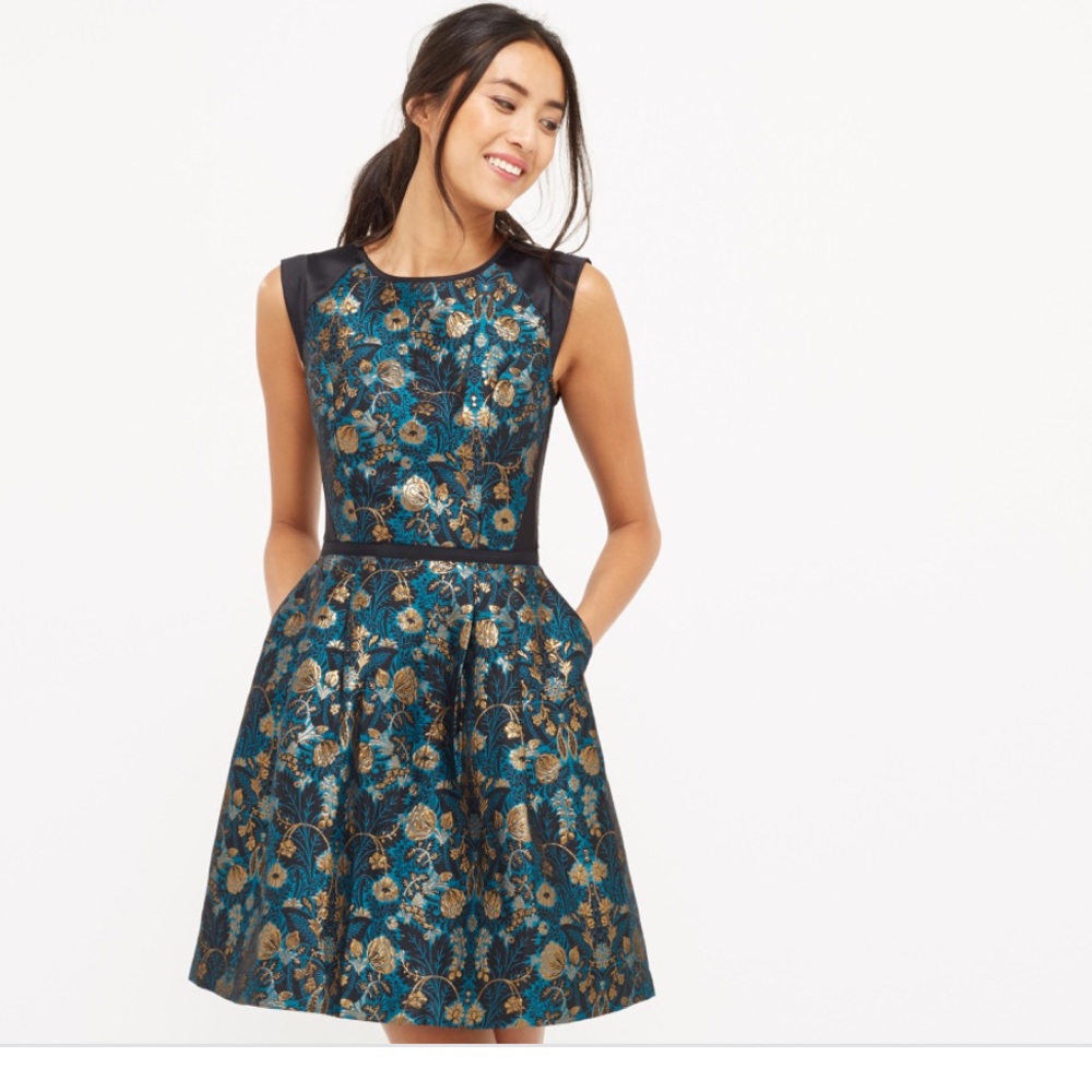 Party dress Jacquard skater with pockets